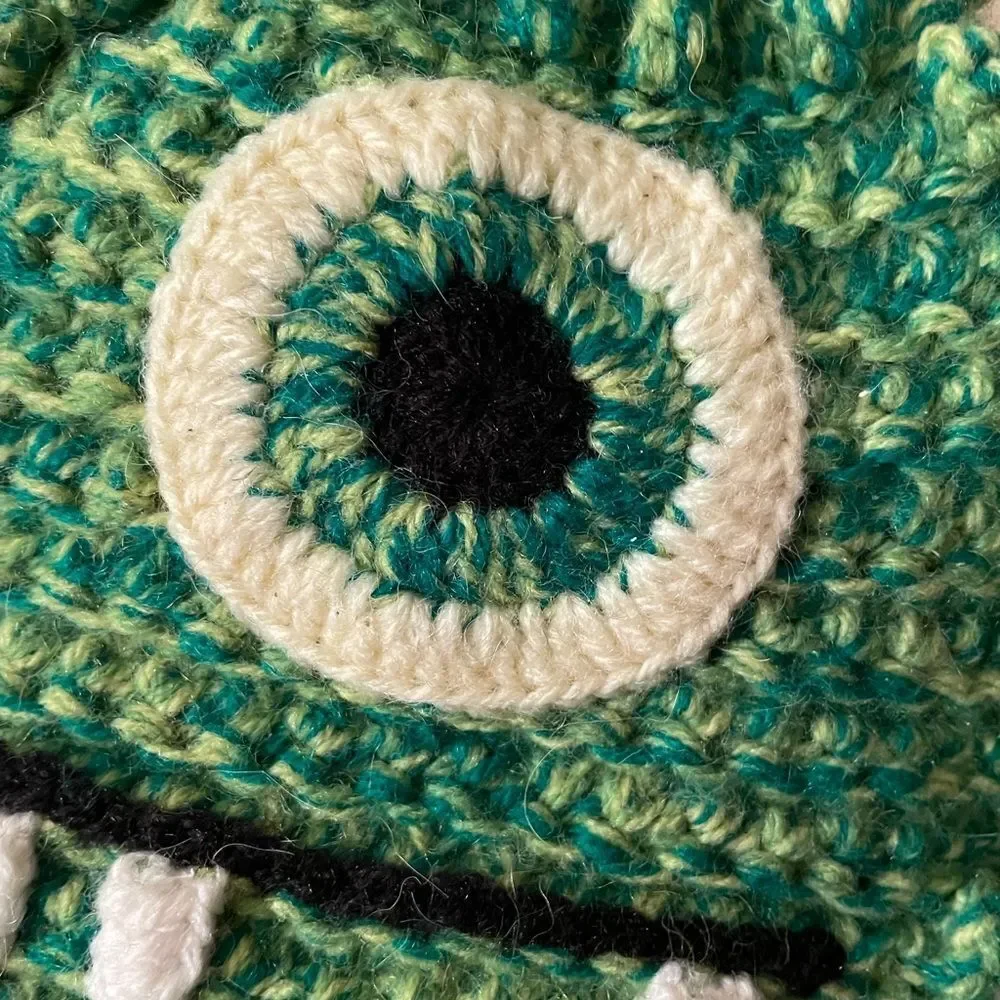 Andes Gifts Kids Hand Crocheted Monster Hat Ages 5-8